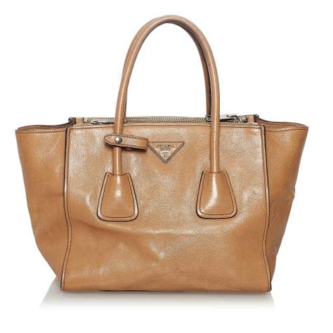 prada leather city twin pocket satchel large|prada purses on sale.